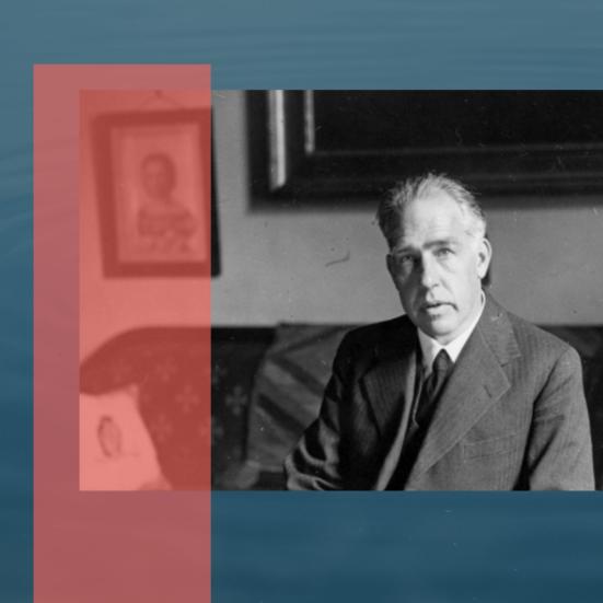 Grafik med Niels Bohr